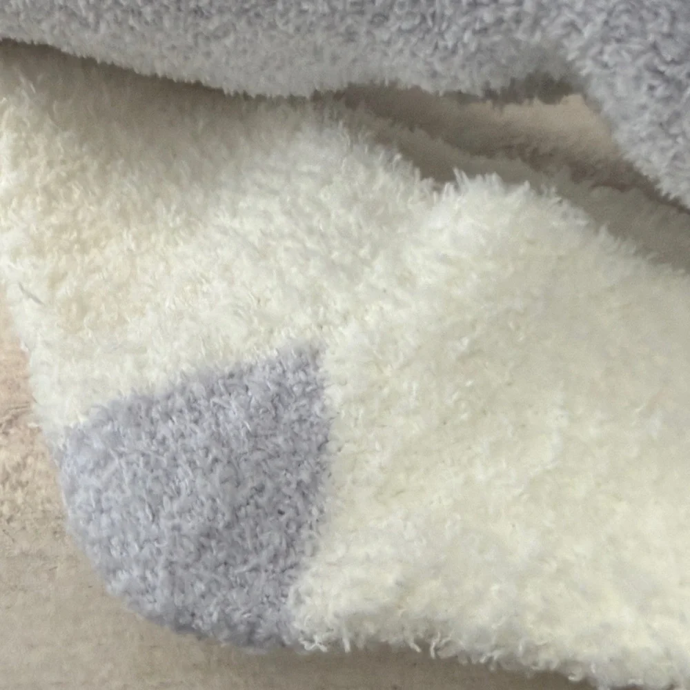 Cuddl Duds Black and White Lounge Socks. 3 pair
